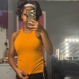 Women's Yellow Sleeveless Top